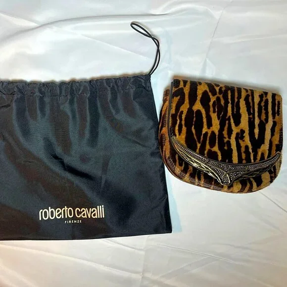 Roberto Cavalli European Collection Calf Hair Shoulder Bag With Deco Hardware - Picture 2 of 13